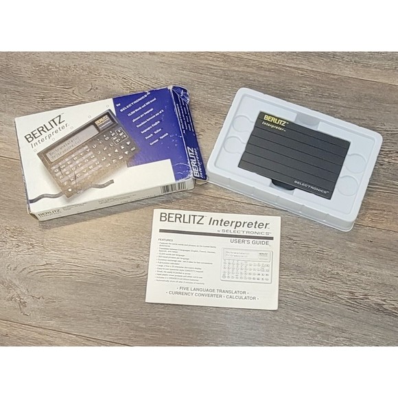 Berlitz Interpreter by Selectronics TR500 Five Language Translator Untested - Picture 1 of 12